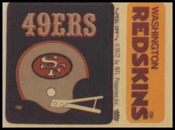 San Francisco 49ers Helmet Washington Redskins Name